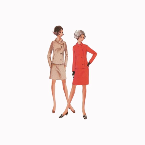 Style 2533 Jackie O Look Skirt Suit 1960s Sewing Pattern Bust 36 Modern US 6/8 - Picture 11 of 12